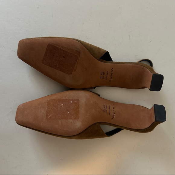 NEW Vince Hart Cinnamon Suede Slingback Women's Kitten Heels, Sz 9 - Picture 11 of 14
